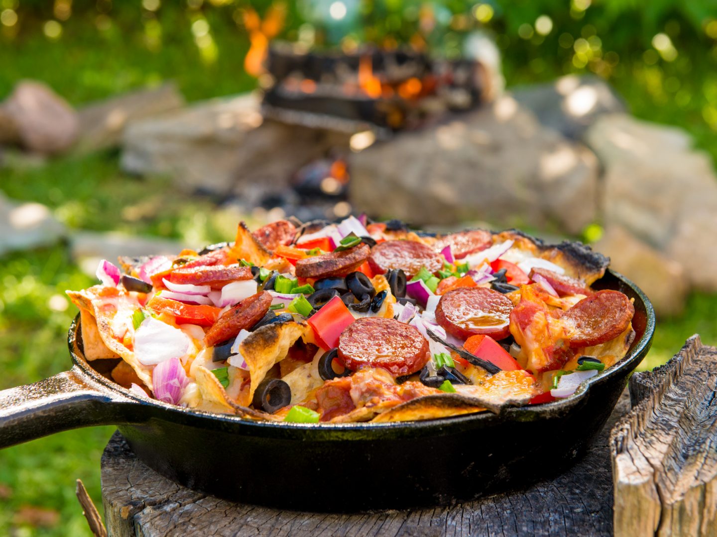 Made some camp stove steak nachos the other night. Picked up this little  lodge at the local jockey lot and it's been my all around kitchen and  camping/travel pan ever since. Learned